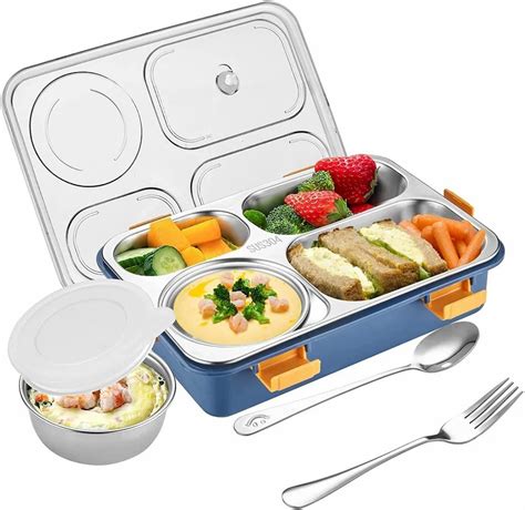 bento box stainless steel portion control|leakproof bento lunch box.